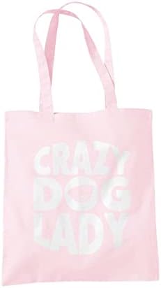 Луда куче дама тота торба - Подароци за женски loversубители на кучиња - сопственици на еднократно купувач на рамо за намирници памук