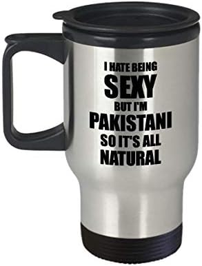 Секси пакистанска кригла за патувања Смешен подарок за сопругата BF GF Pakistan Pride кафе чај изолиран капакот патник