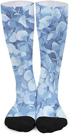 Сина хидранга печатена боја чорапи што одговараат на атлетски колени високи чорапи за жени мажи