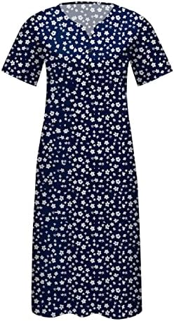 Lutенски летни фустани 2023 фустан цветен џеб краток ракав симпатична секси елегантна удобна обична лабава фустан