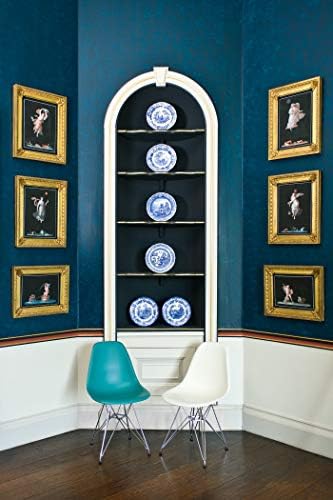 Spode Blue Room Georgian Georgian Plates | Сет од 6 | Вечера, салата, тестенини и плоча за мезе | 10,5-инчи | Фино земјена софтвер | Микробранова