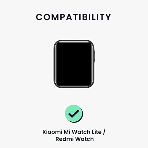 KWMobile Watch Bands компатибилни со Xiaomi Mi Watch Watch/Redmi Watch - ленти сет од 2 замена силиконски опсег - црна/темно сина боја