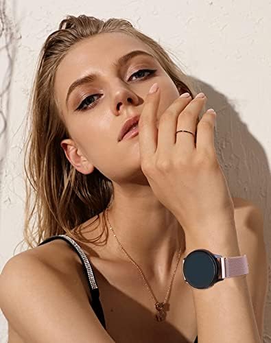 Otopo Galaxy Watch 5 Band 44mm 40mm/Watch 5 Pro Bands 45mm, Galaxy Watch 4/4 класични ленти, метални мрежи за замена од не'рѓосувачки челик ленти