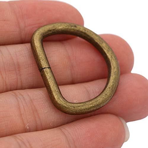 Генеричка метална бронза Д прстен тока 1 Внатрешен дијаметар јамка прстен за пакет чувар од 20