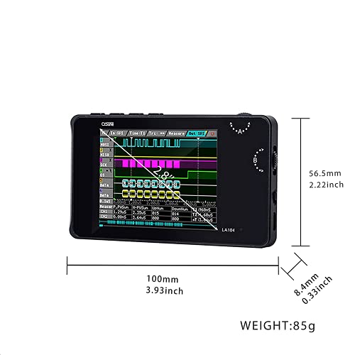 Miniware Pocket Logic Analyzer LA104, преносен мини големина рачен, вградена батерија што може да се надополнува, 4 канали, максимална стапка