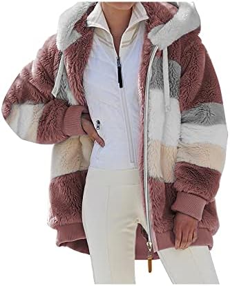 Зимска облека за жени 2022 година, Зимски зимски палта, Зимски јакни за жени со нејасни кардиган со качулка со отворено предни