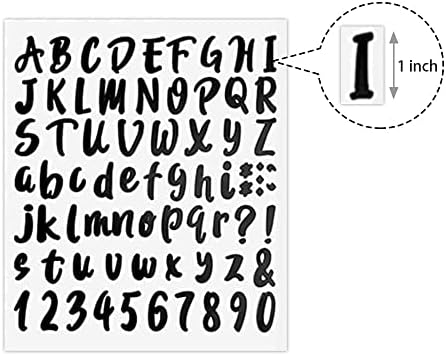 JARAGAR 1080 парчиња 15 листови самостојни лепила винил букви налепници, налепница за броеви за поштенско сандаче за престој и знаци на