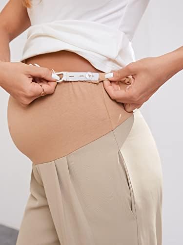 Ојоангл женска породилна прилагодлива високо половината поделено постепено панталони панталони