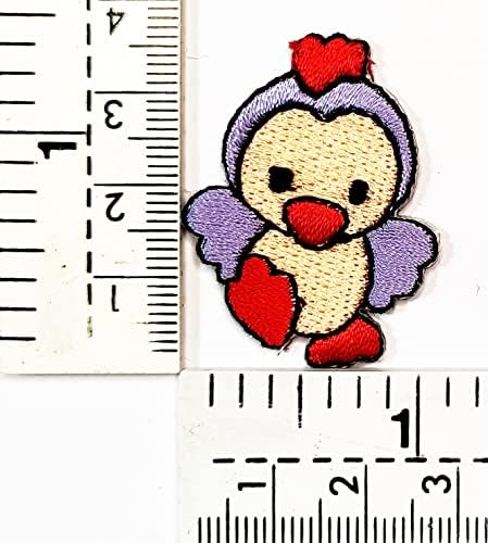 HHO Patch Set 3 парчиња. Мини шарени патки закрпи Детска патка цртан филм лого дете бебе девојче јакна маица лепенка шива железо на везена симбол