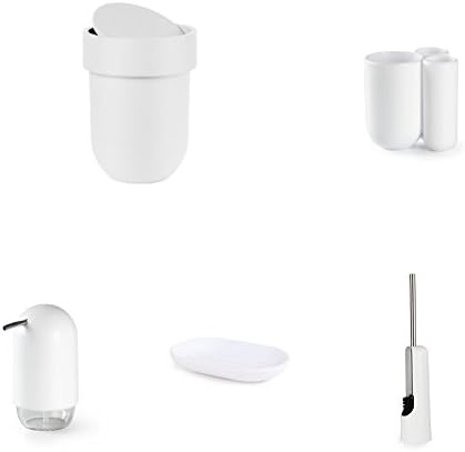 Колекција на додатоци за бања Umbra Touch, сет од 5 парчиња - лименка за отпад, држач за четки за заби, четка за тоалети, сапун сапун,