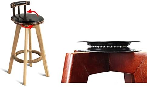 Креативна едноставност Едноставна атмосфера Ретро предна столче, дрвена грб креативна педала ротирачка столица салон за салони,