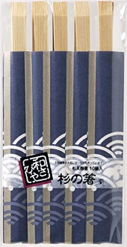 Јанаги Производи В-031 Сплит Стапчиња За Јадење, Направени Во Јапонија, Кедар, 9,4 инчи, 10 Пара, Вклучена Торба, Дрво