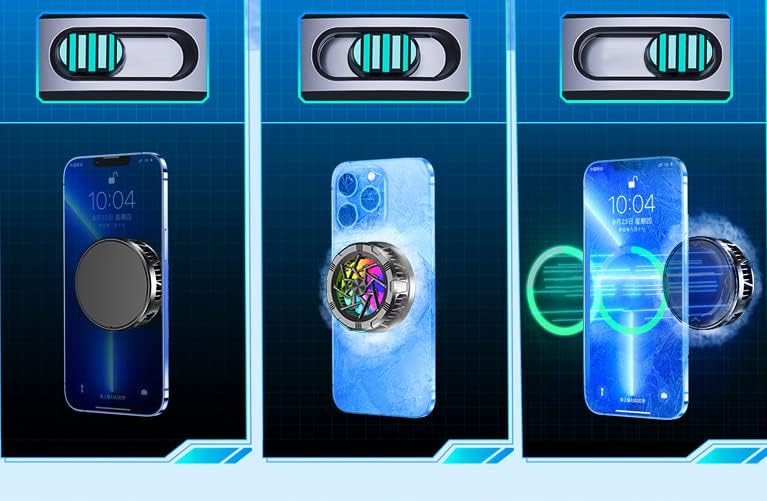 Ладилник за магнетски телефон за игри ， преносен радијатор на мобилен телефон со 8 прилагодливи режими, силика нано материјал, високо-ефикасен
