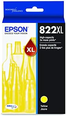 Epson T822 Durabrite Ultra Ink Ink со висок капацитет Црн кертриџ и T822 Durabrite Ultra Ink со висок капацитет цијан кертриџ и T822