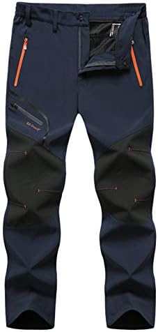 Uofoco обоен рипстоп дебели панталони мажите затемнети пешачки панталони тенок вклопуваат директно нозе мода искинато појас зима
