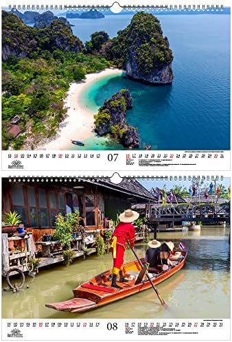 Тајланџаубер Дин А3 Календар за 2023 Година Тајланд Сити И Кантри - Соул Меџик