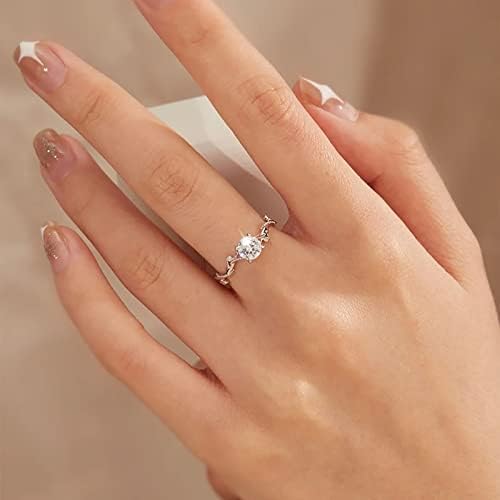 2023 година, женска цирконија, блукан дијамантски прстен за венчавки, венчален прстен за срце, срце прстен