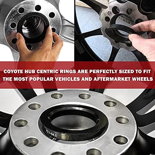 Делови за додатоци на тркала сет од 4 центричен ринг 72,56мм ОД до 67,1мм центар за метал, метал