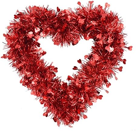 Перзое црвен лимчиња во форма на срцев венец на вineубените на венецот за роденденска свадба за свадбени декорации 1