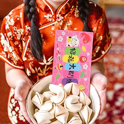 ТЕНДИКОКО 12 парчиња Кинески Новогодишен Црвен Пакет Традиционален Кинески Џеб За Пари За Среќа Хонг Бао