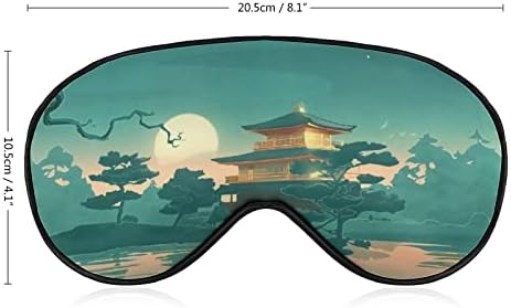 Гроздобер аниме палата Месечина лотос езерцето маска за очи за спиење затемнување ноќно слепило со прилагодлива лента за мажи жени кои патуваат