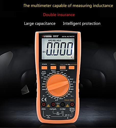 Feer 9808+ дигитален мултиметар со висока прецизност 2000uf capsimeter 20MHz температура на фреквенција и индуктивност со мерење со