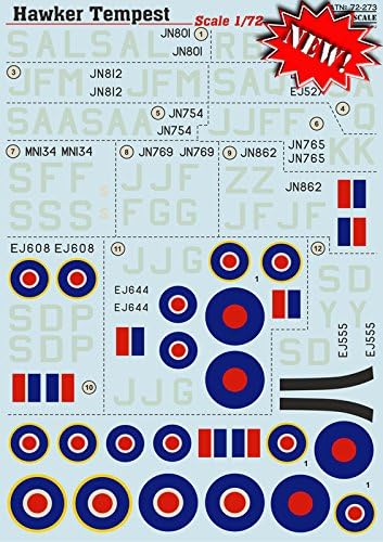 Decal за Hawker Tempest 1/72 Scale 72-273