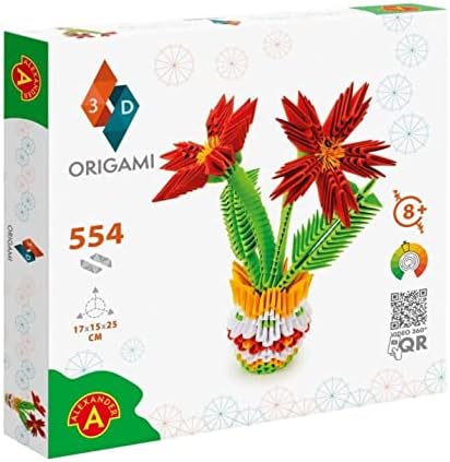 Оригами 3Д 501829 - 3Д оригами сакран цвет - убава 3Д скулптура со хартија со патентирани компоненти и упатства за градење лесни за чистење,