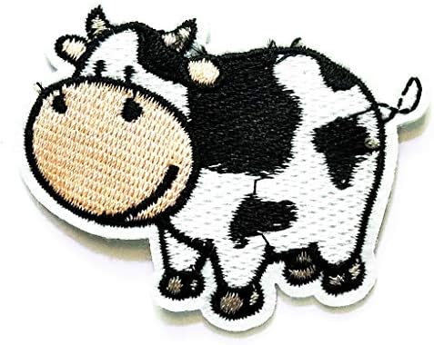 PP лепенка симпатична крава фарма налепници за животни со цртан филм Апликација или шиење на закрпи за фармерки со маици