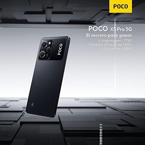Xiaomi Poco X5 Pro 5G, Dual SIM, 128 GB + 6GB, фабрички отклучен GSM, Меѓународна верзија - Нема гаранција - црно