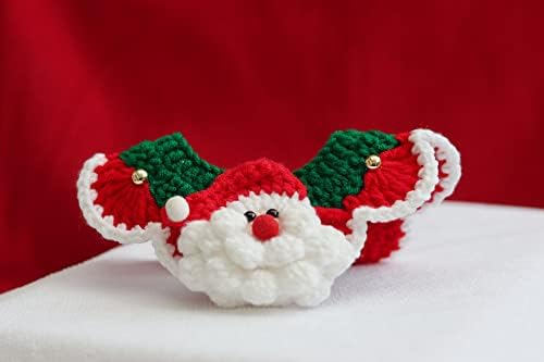 Јака за кучиња мачка Дедо Мраз рачно плетена јака