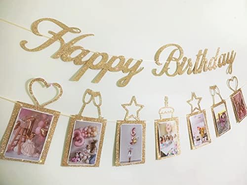 Концико роденденски украси - среќен роденден фото банер и Висечки Вител на декор за роденденска забава
