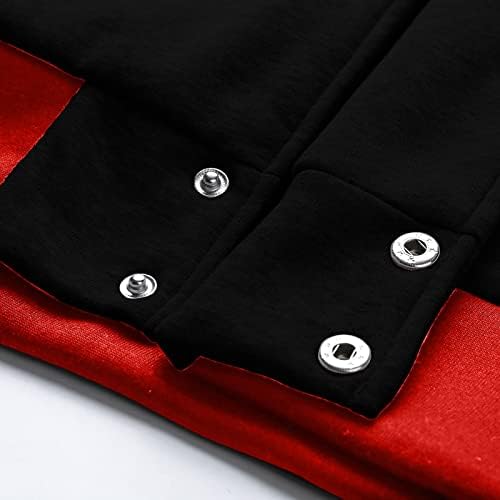Менс -боја блок за блокирање на бои, случајно копче надолу од пот, облека од пот, 2 парчиња облеки Поставете качулка од отворено