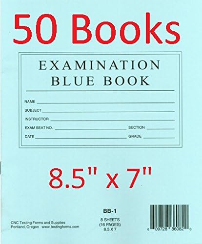 TestingForms.com 8.5 x 7 Испитување сина книга 8 листови 16 страници 50 брошури