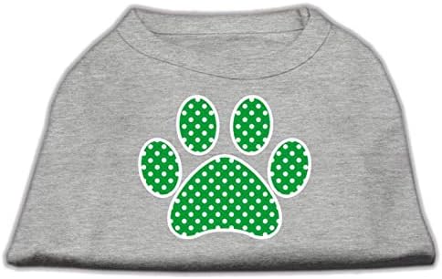 Производи за миленичиња од миленичиња зелена швајцарска точка шепа, кошула за печатење на екранот, средна, бела боја
