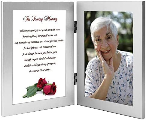 Подарок за симпатија на жени, во memoryубовна меморија, сопруга, мајка, баба, додадете 4x6 инчи фотографија од сребро