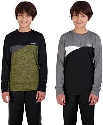 Хинд момчиња со 4 парчиња активен долг ракав Брза сува маица и атлетски џогер џемпент постави деца облека за спорт и трчање
