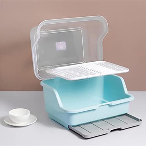 Пластична табла за сушење на садови Jahh со повеќе мрежи за чинија со плочи за складирање кутија кутија кујна кујна организатор