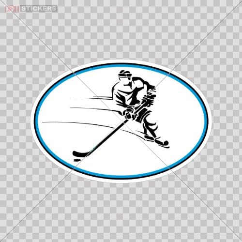 Налепници хокеј на мраз I PAD, MacBook, Mobile, Print Copate Print Print (9 ... Големина: 5 x 3,4 инчи винил во боја печатење
