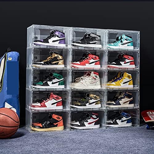 Ylyyds 6 парчиња/поставена кутија за патики за складирање кутија за складирање на чевли за складирање на чевли за чевли