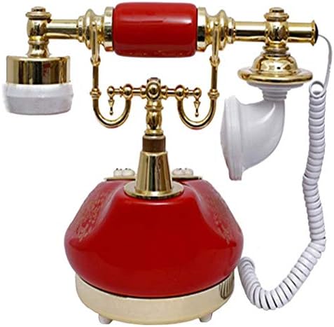 MyIngebin Classic Vintage Telefone Firdline со антички деловен подарок за лична карта, црвена боја, црвена боја