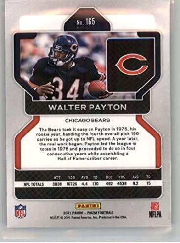 2021 Panini Prizm 165 Walter Payton Chicago Bears NFL Football Trading Card