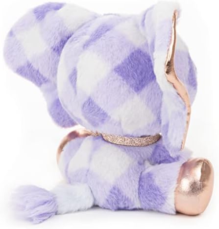 P.Lushes Designer Fashion Pets Ella l’Fante Elephant Premium полнети животни, сини и златни, 6 “