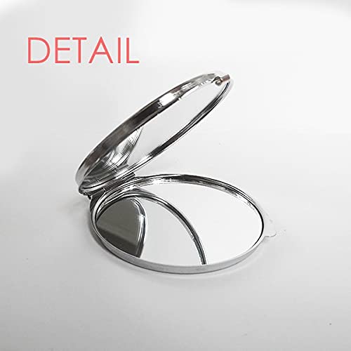 Орига ветерна геометриска форма Компактен огледало тркалезно преносно џебно стакло
