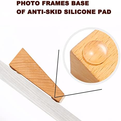 Најдобра рамка за слика 4x4 2-пакувања, дрвени фото рамки со магнетна чиста акрилик за декор на таблети за биро