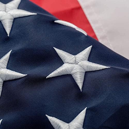 Американско знаме TNS, американски знамиња 3x5 за надвор, САД знаме, Делукс везени starsвезди, тешки трајни знамиња на отворено, живописна
