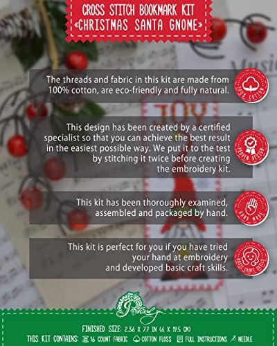 Повитрулиа Божиќ Дедо Мраз - Грофот за вкрстено бод за обележувачи - Подарок за везови за деца и возрасни