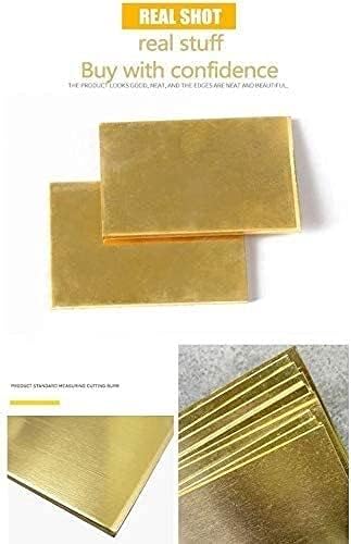 Zhengyyuu месинг плоча бакарен лист фолија месинг лист должина 8 x 8 инчи, разни спецификации за занаетчиска метална обработка DIY