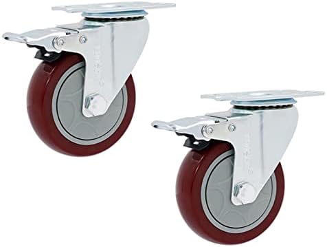 NHOSS 3 Инчен Среден Тип Пвц Насочен Тркала За Колички Тркала Со Неми Мечки За Носење На Сопирачките 100 кг Парчиња Индустриски Тркалца