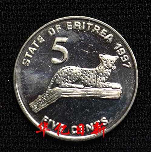 Еритреја Монети 5 Поени Африкански Животински Монети Година Случаен Избор